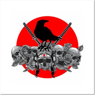 Yatagarasu - The three-legged messenger - Kamikaze  Skulls Posters and Art